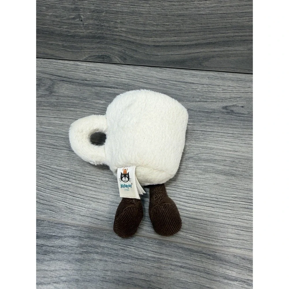 Jellycat Plush Stuffed Espresso Coffee Cup Plush White Brown Small Adorable Soft
